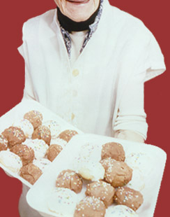 Rosa Cirrincione's special Italian cookies, served 'down-home' style. 